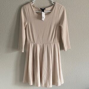 H&M Cream Long Sleeve Dress